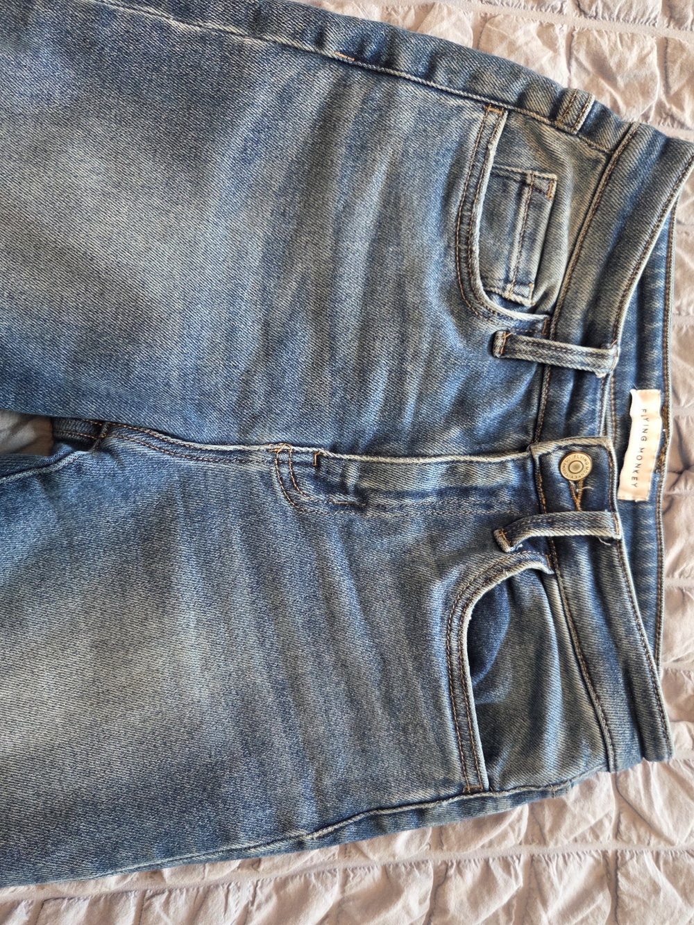 Flying Monkey High-Rise Blue Denim Jeans